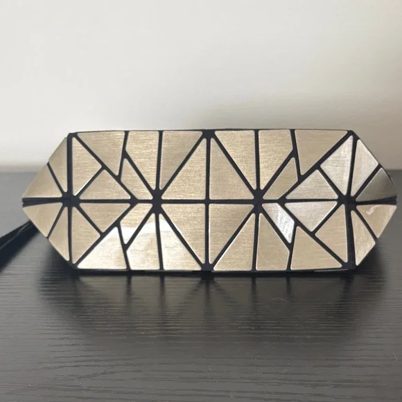 Patrizia Luca Gold and Black Geometric Clutch - Picture 7 of 7